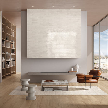 BRIT FONDOVALLE rivestimento per pareti dal pattern visivo dinamico, le rifrazioni della luce creano giochi di colore che ricordano le sfumature del mare