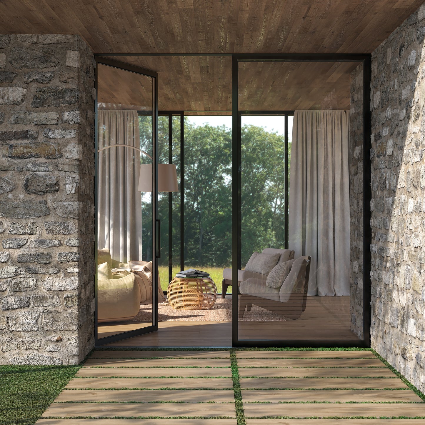 KOMI FONDOVALLE gres porcellanato effetto legno per pareti e pavimenti dalle tonalità naturali