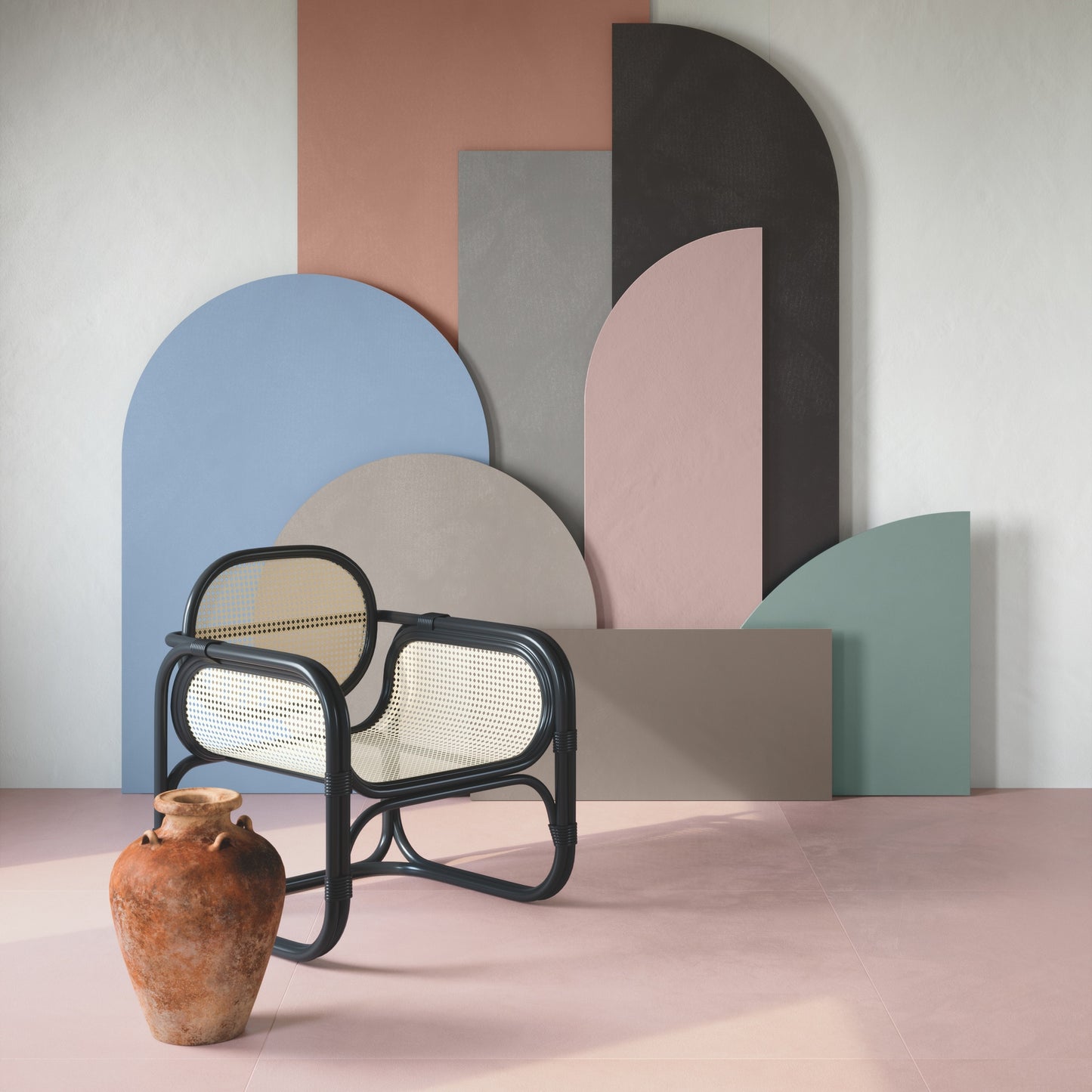 RES ART FONDOVALLE gres porcellanato effetto resina spatolata superfici materiche dal design contemporaneo.