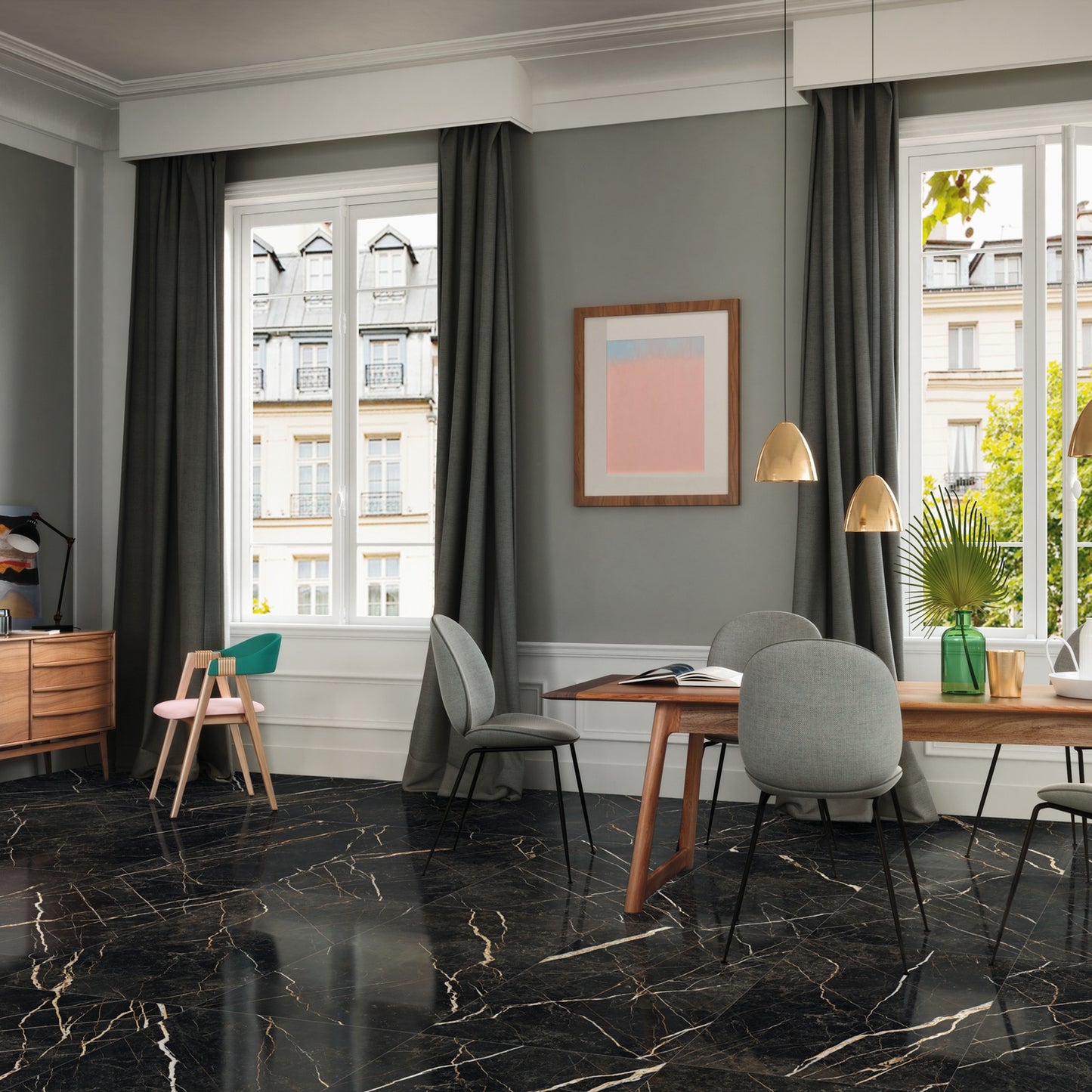 INFINITO 2.0 FONDOVALLE Marmi total black, grigi look naturale, marroni e bianchi dalle texture variegate e venature ampie