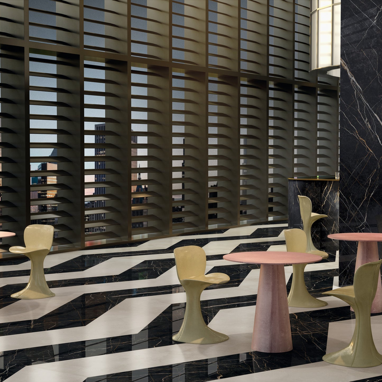 INFINITO 2.0 FONDOVALLE Marmi total black, grigi look naturale, marroni e bianchi dalle texture variegate e venature ampie