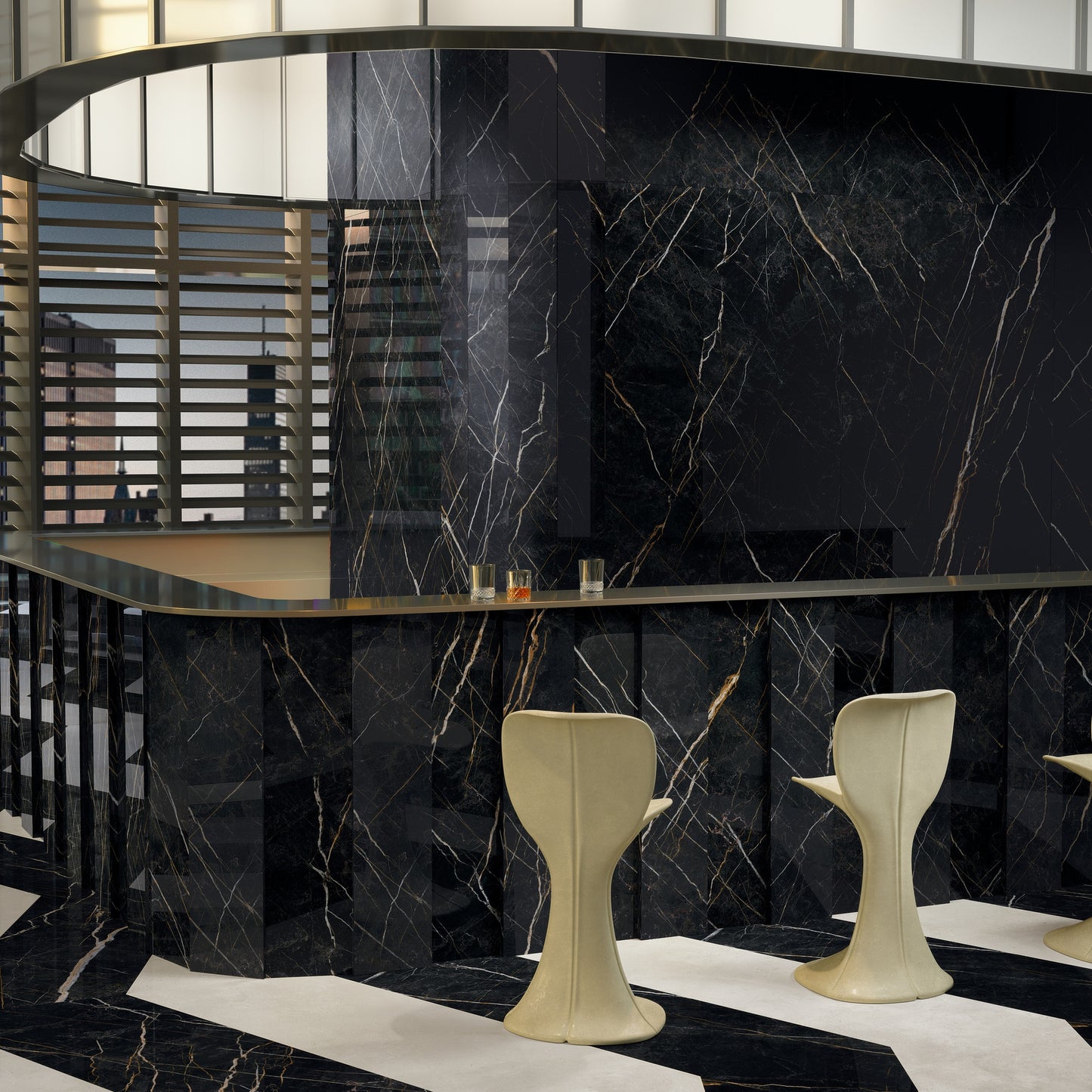 INFINITO 2.0 FONDOVALLE Marmi total black, grigi look naturale, marroni e bianchi dalle texture variegate e venature ampie