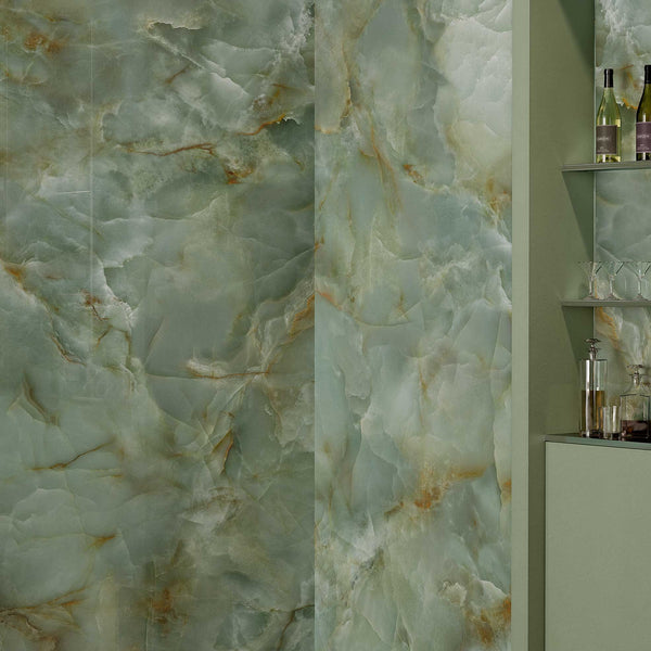 ONYX FONDOVALLE Gres porcellanato effetto marmo 6mm Crystal Technology grandi formati