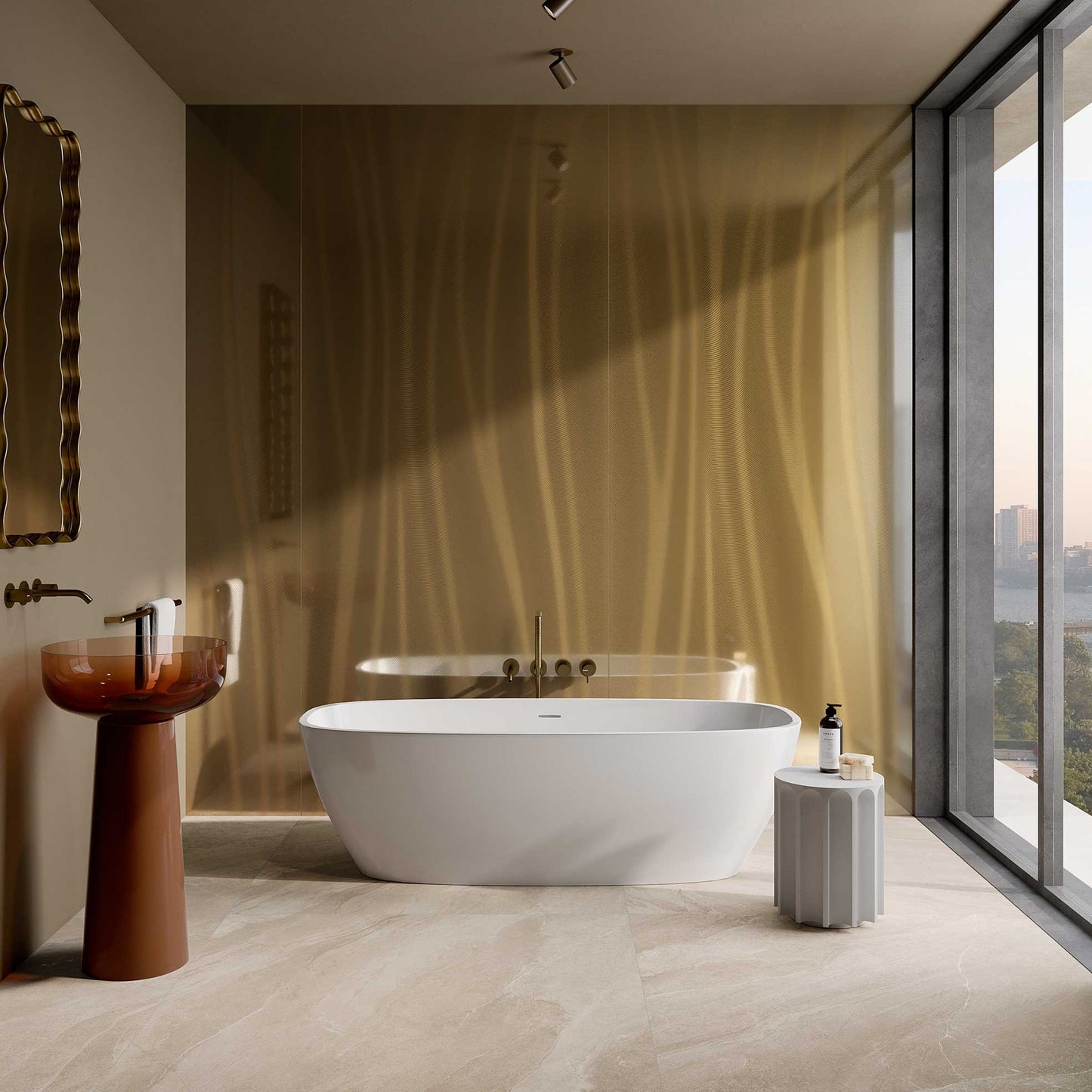 REFLEX FONDOVALLE eleganza contemporanea, effetti luminosi scenografici e luce che crea eleganti illusioni ottiche