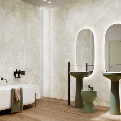 ONYX FONDOVALLE Gres porcellanato effetto marmo 6mm Crystal Technology grandi formati