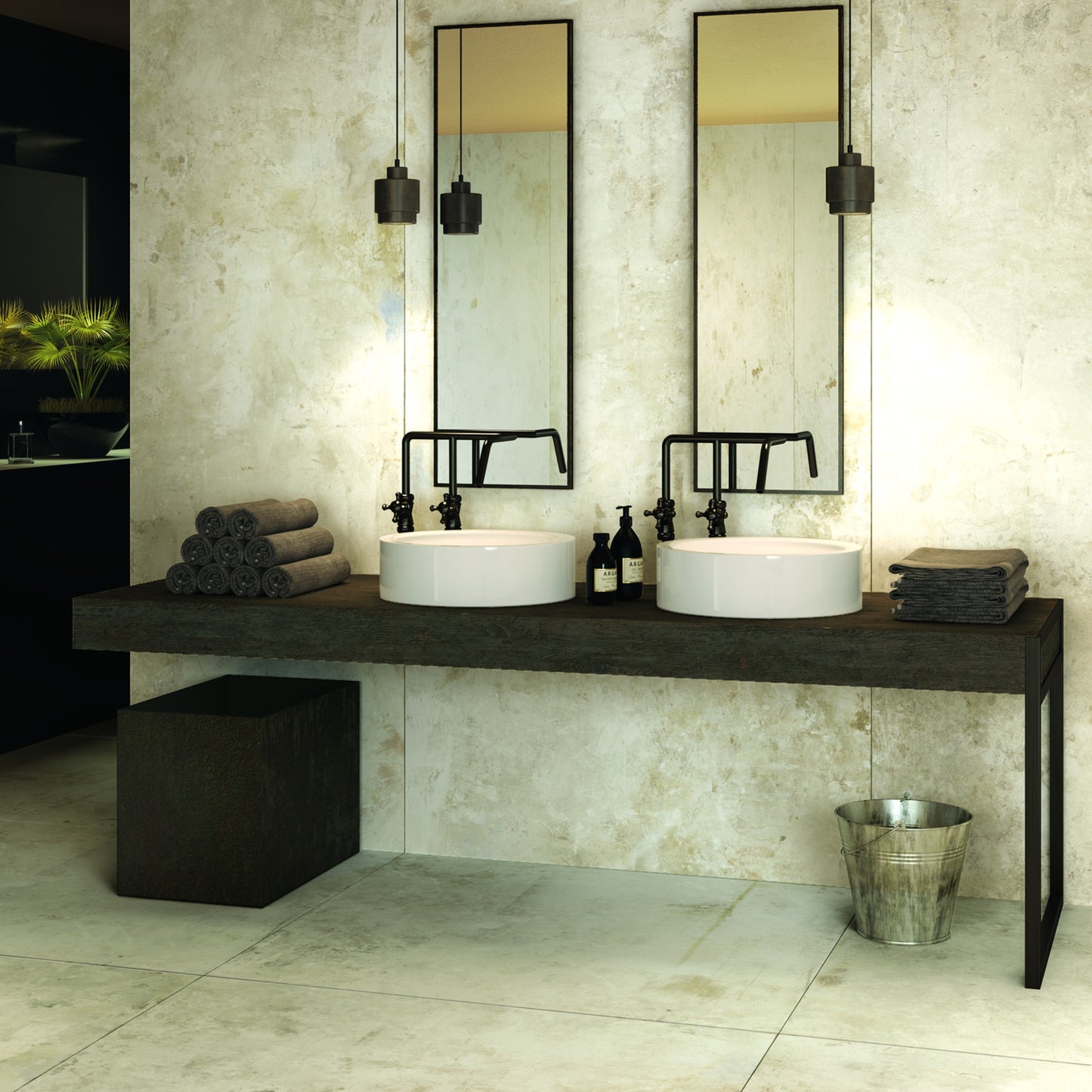 Gres Porcellanato ACTION FONDOVALLE Lastre ceramiche italiane effetto cemento dal design unico