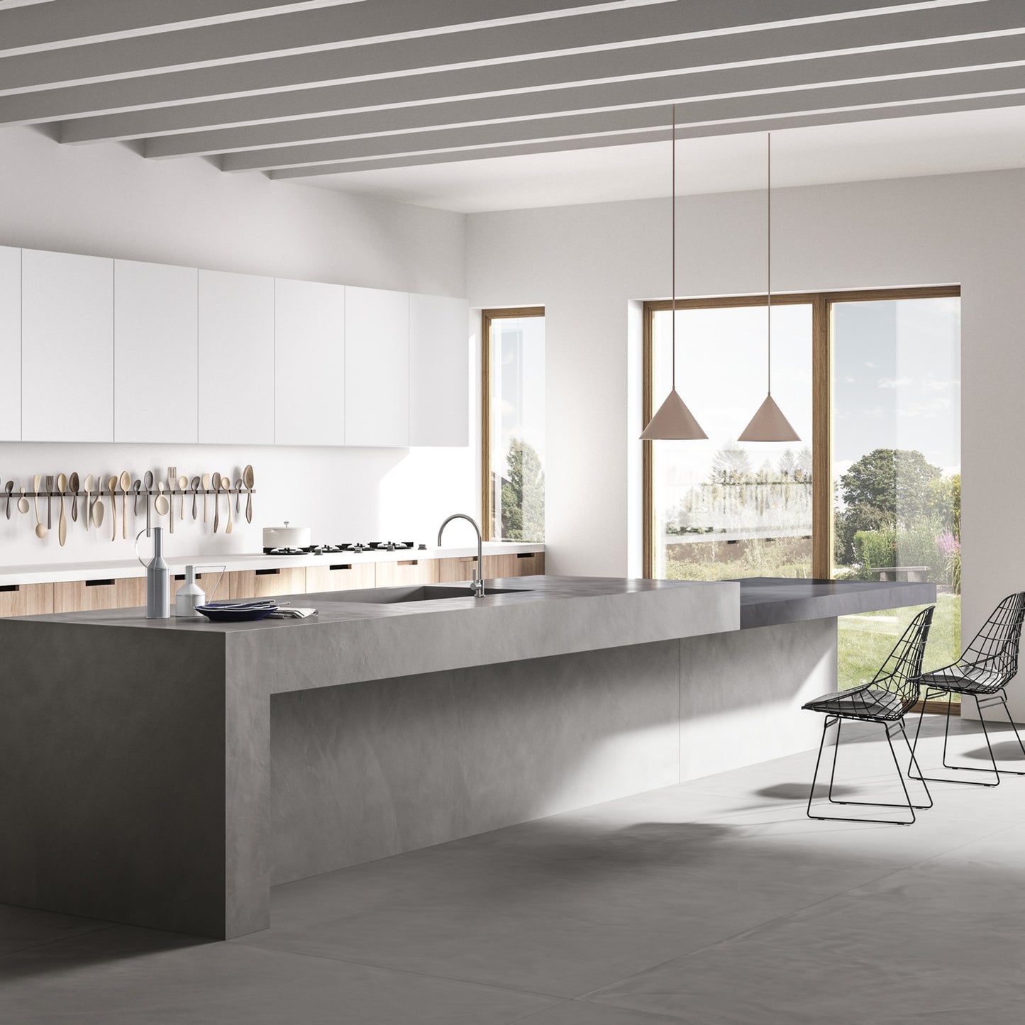 RES ART FONDOVALLE gres porcellanato effetto resina spatolata superfici materiche dal design contemporaneo.