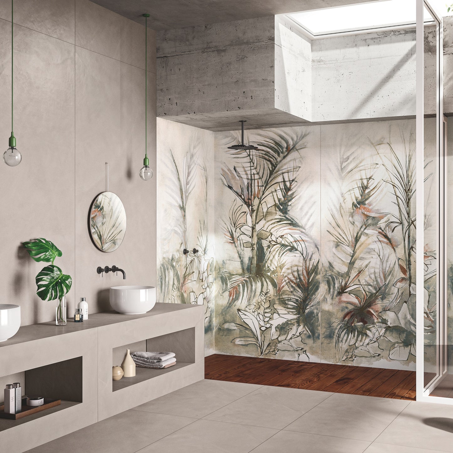 RES ART FONDOVALLE gres porcellanato effetto resina spatolata superfici materiche dal design contemporaneo.