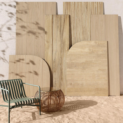 WOODBLOCK FONDOVALLE gres porcellanato effetto legno rovere finitura Real Matt e tecnologia 3D Texture