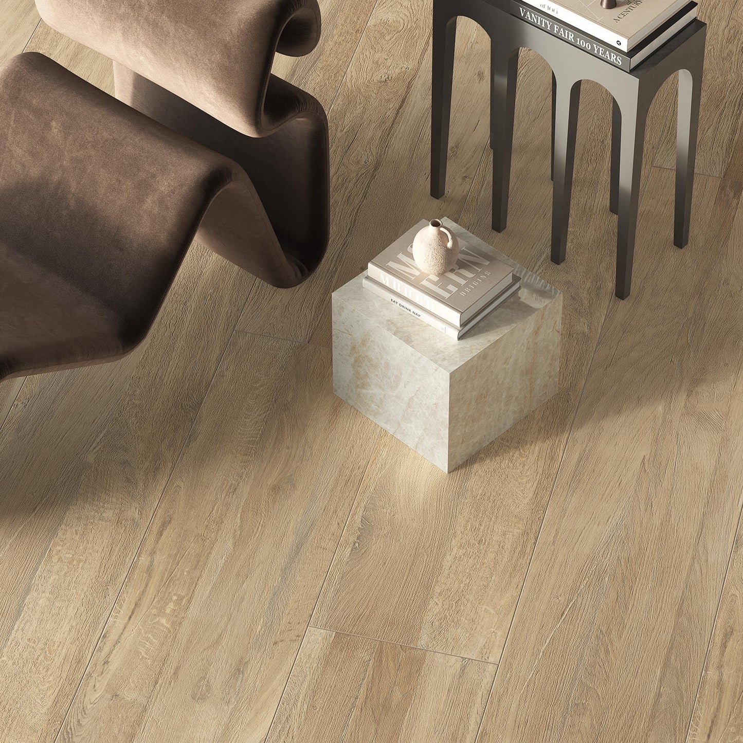 WOODBLOCK FONDOVALLE gres porcellanato effetto legno rovere finitura Real Matt e tecnologia 3D Texture