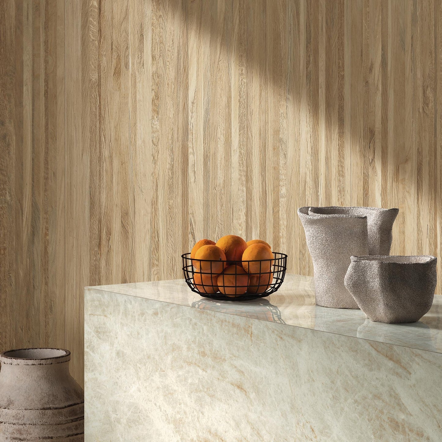 WOODBLOCK FONDOVALLE gres porcellanato effetto legno rovere finitura Real Matt e tecnologia 3D Texture