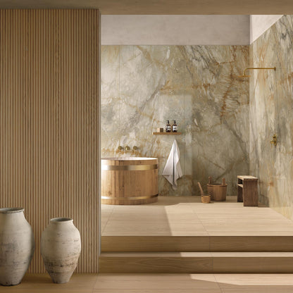 WOODBLOCK FONDOVALLE gres porcellanato effetto legno rovere finitura Real Matt e tecnologia 3D Texture