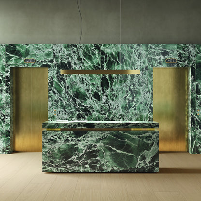 INFINITO 2.0 FONDOVALLE Marmi total black, grigi look naturale, marroni e bianchi dalle texture variegate e venature ampie