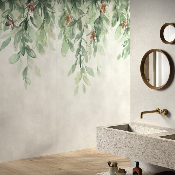 Gres porcellanato DREAM FONDOVALLE effetto wallpaper di grandi dimensioni senza rinunciare alle prestazioni del gres