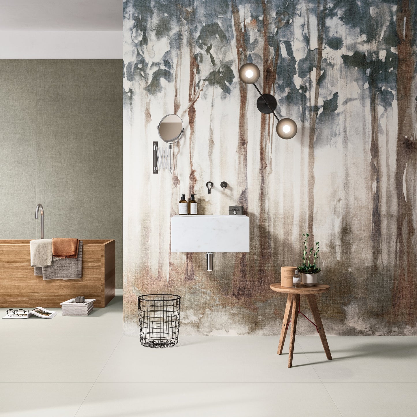 Gres porcellanato DREAM FONDOVALLE effetto wallpaper di grandi dimensioni senza rinunciare alle prestazioni del gres