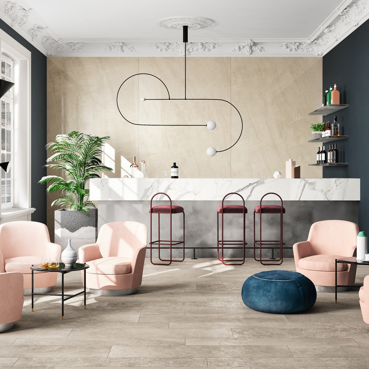 INFINITO 2.0 FONDOVALLE Marmi total black, grigi look naturale, marroni e bianchi dalle texture variegate e venature ampie