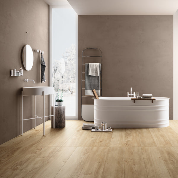 KOMI FONDOVALLE gres porcellanato effetto legno per pareti e pavimenti dalle tonalità naturali