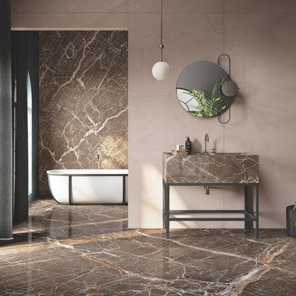 RES ART FONDOVALLE gres porcellanato effetto resina spatolata superfici materiche dal design contemporaneo.