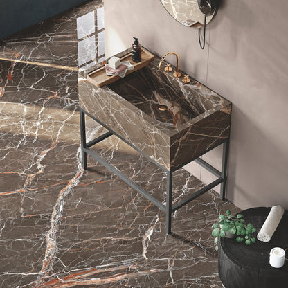 RES ART FONDOVALLE gres porcellanato effetto resina spatolata superfici materiche dal design contemporaneo.