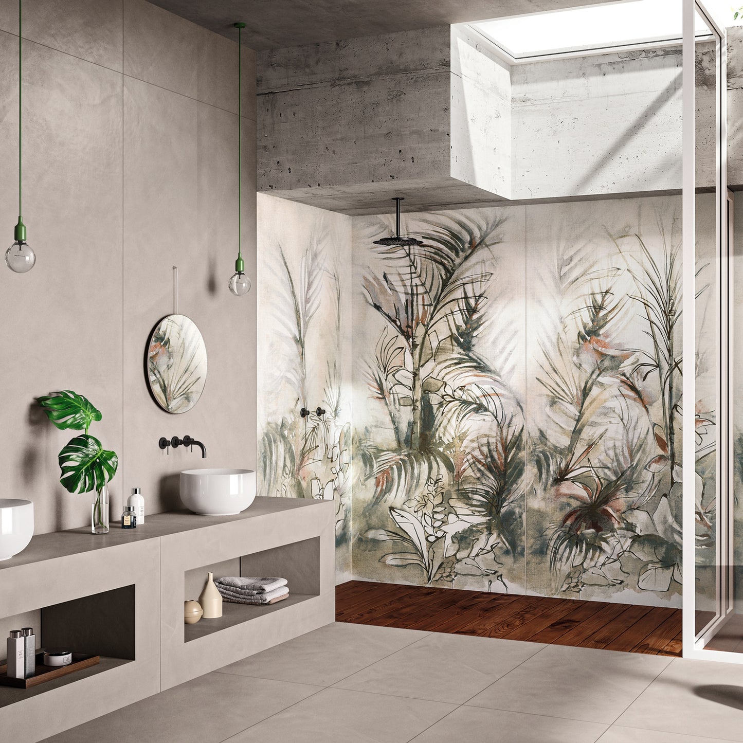 Gres porcellanato DREAM FONDOVALLE effetto wallpaper di grandi dimensioni senza rinunciare alle prestazioni del gres