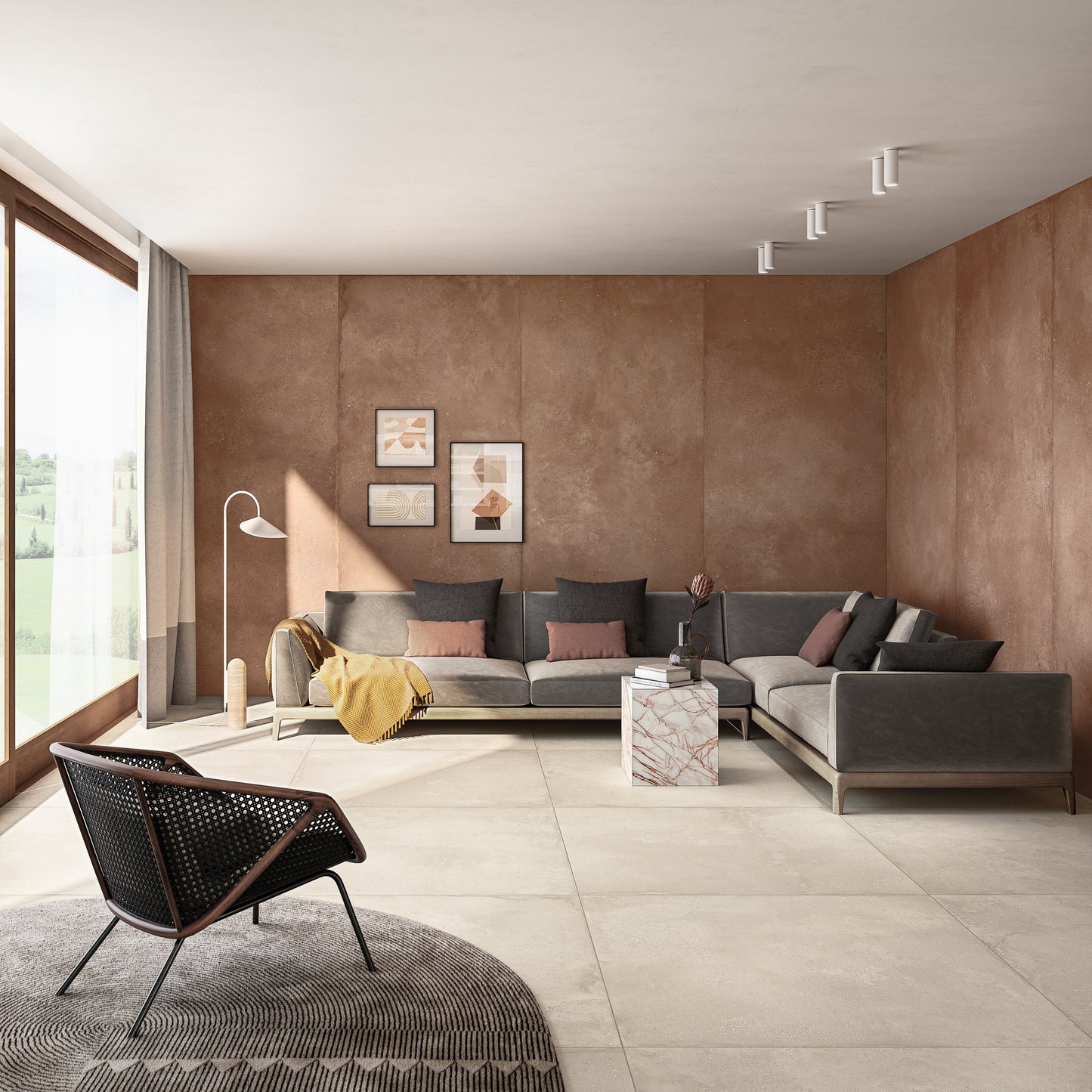 PIGMENTO FONDOVALLE gres porcellanato dalle superfici estremamente opache per pavimenti e rivestimenti