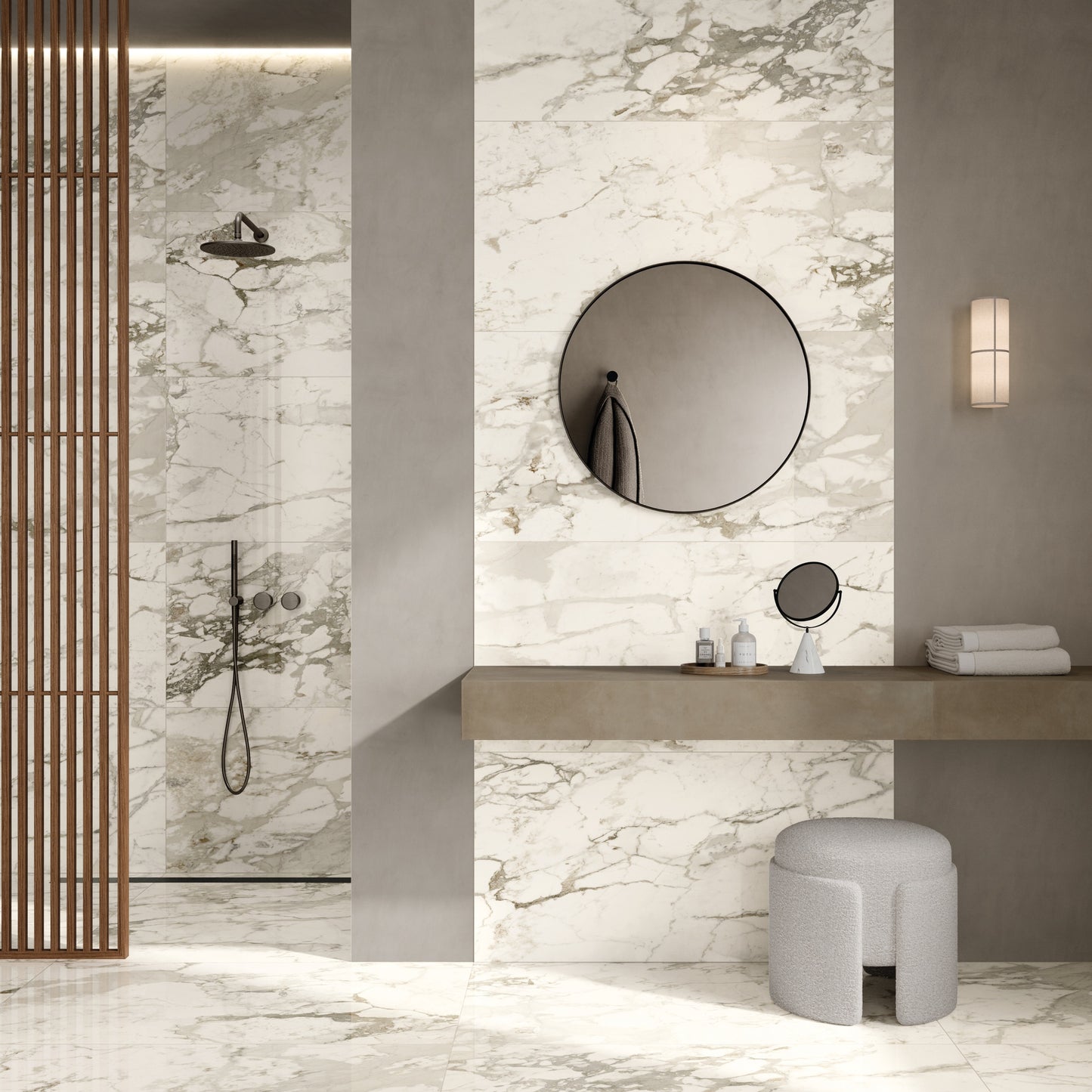 INFINITO 2.0 FONDOVALLE Marmi total black, grigi look naturale, marroni e bianchi dalle texture variegate e venature ampie