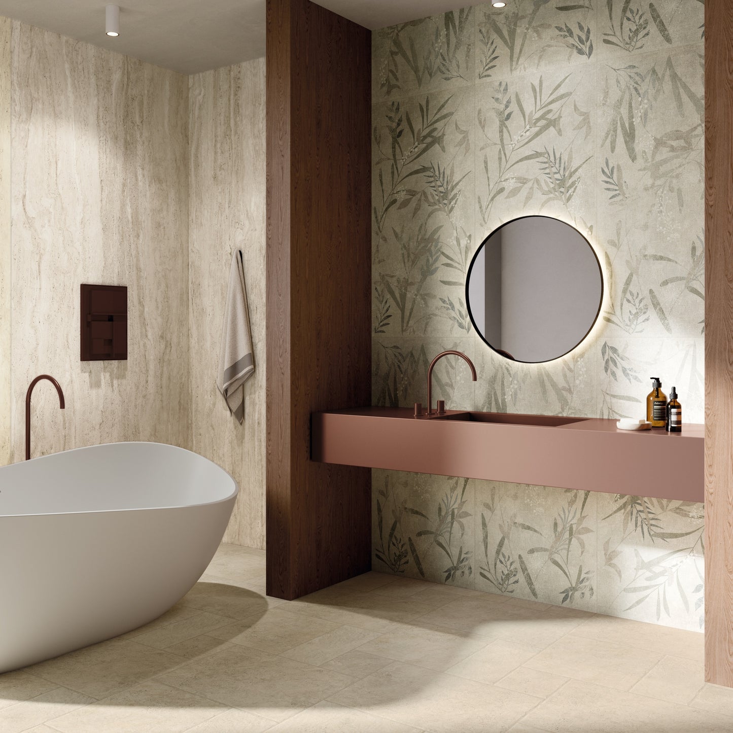 Gres porcellanato DREAM FONDOVALLE effetto wallpaper di grandi dimensioni senza rinunciare alle prestazioni del gres