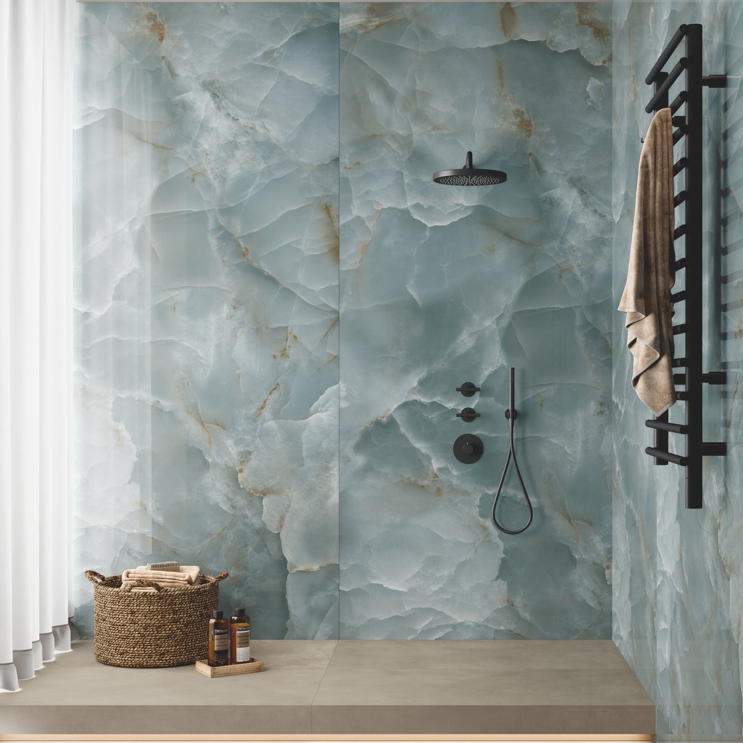 ONYX FONDOVALLE Gres porcellanato effetto marmo 6mm Crystal Technology grandi formati