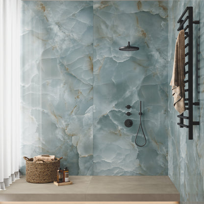 ONYX FONDOVALLE Gres porcellanato effetto marmo 6mm Crystal Technology grandi formati