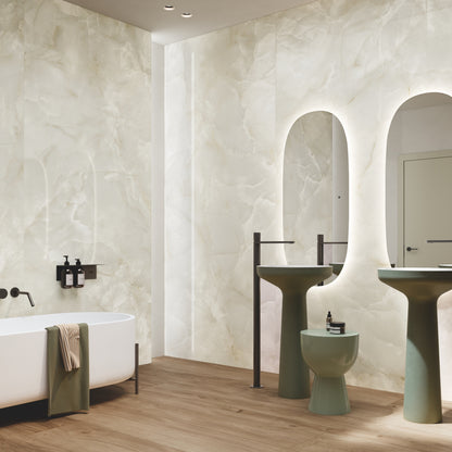 ONYX FONDOVALLE Gres porcellanato effetto marmo 6mm Crystal Technology grandi formati