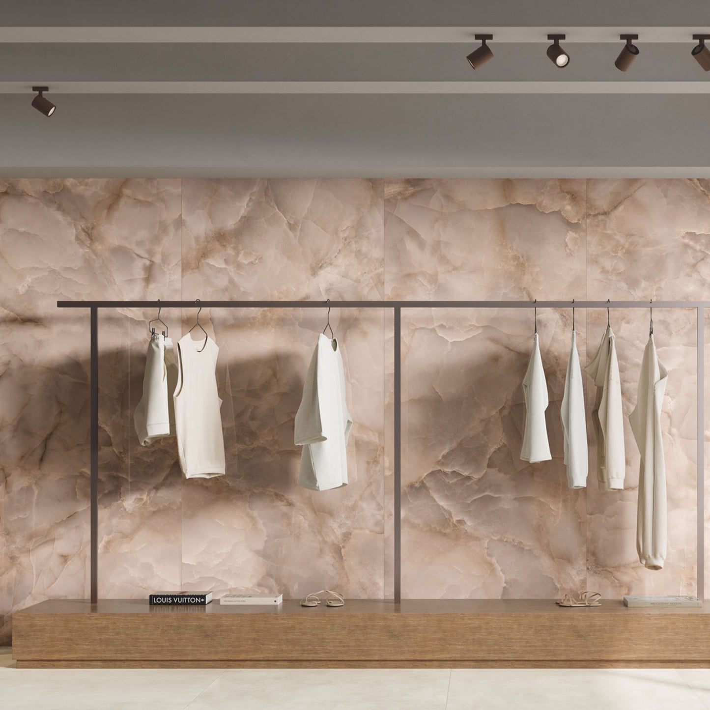 ONYX FONDOVALLE Gres porcellanato effetto marmo 6mm Crystal Technology grandi formati