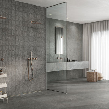 Gres Porcellanato STONE LAB FONDOVALLE Grandi lastre in gres effetto pietra Silver Stone per interni ed esterni