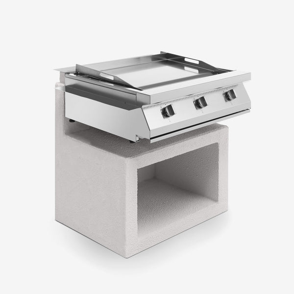 Piastra barbecue a gas Teppanyaki Gioia Palazzetti in acciaio inox