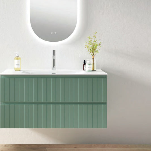 # MOBILE SOSPESO CONTRACT GLOW 100Cm - NOFER mobile da bagno con 2 cassetti