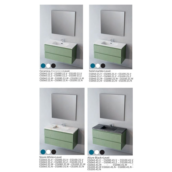 # MOBILE SOSPESO CONTRACT GLOW 60Cm - NOFER mobile da bagno con 2 cassetti