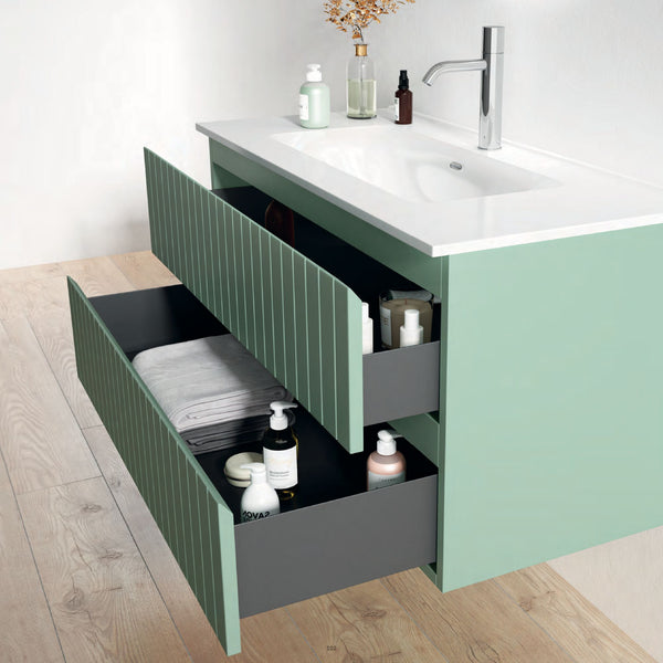 # MOBILE SOSPESO CONTRACT GLOW 100Cm - NOFER mobile da bagno con 2 cassetti