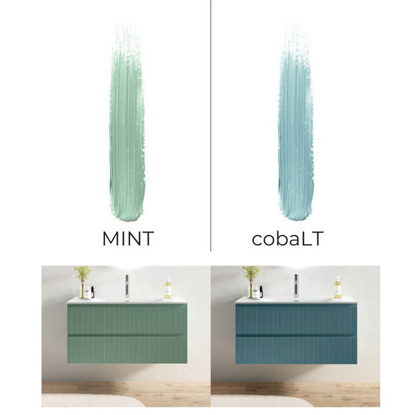 # MOBILE SOSPESO CONTRACT GLOW 100Cm - NOFER mobile da bagno con 2 cassetti