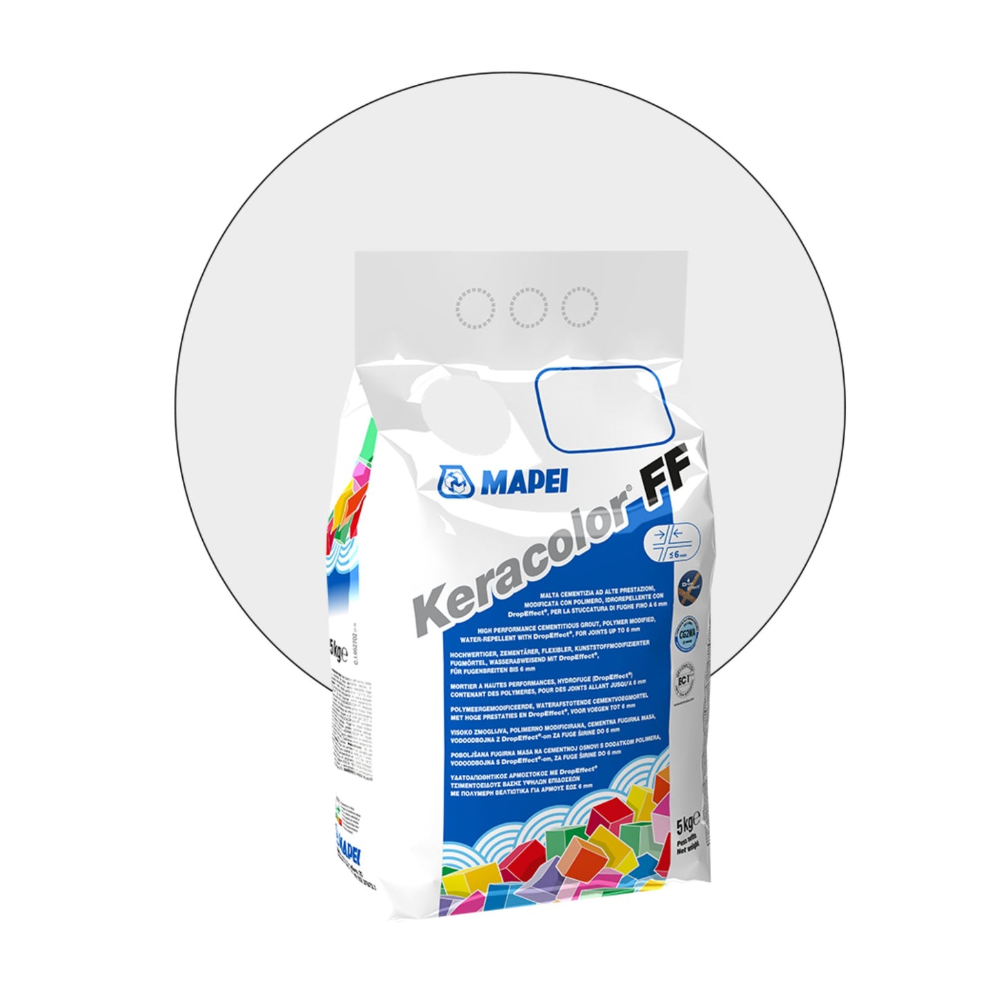 STUCCO KERACOLOR FF 5Kg - MAPEI malta cementizia per fughe resistenti all'umidità, antimuffa, idrorepellente