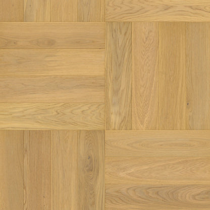 Pavimento in PARQUET DISEGNO ROVERE PURO CHIARO EXTRA OPACO QUICK-STEP amplifica la luminosità degli ambienti, rendendo gli spazi più ariosi