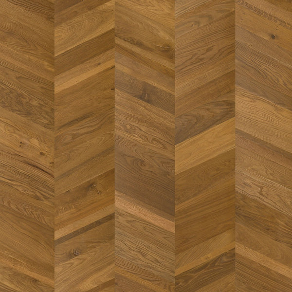 Pavimento in PARQUET INTENSO ROVERE TRADIZIONALE OLIATO QUICK-STEP motivo a zig zag dona movimento e profondità agli ambienti, rendendoli visivamente armoniosi e raffinati