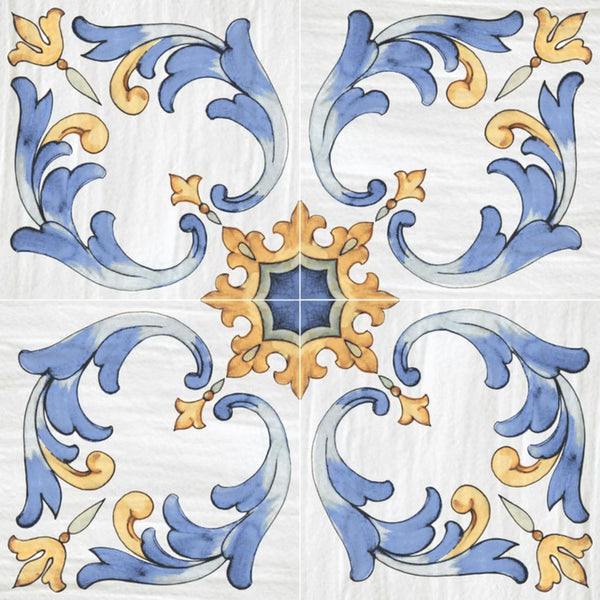 MAIOLICHE DEL GOLFO SAVOIA ITALIA Piastrelle in gres porcellanato decorato effetto maiolica napoletana per pavimenti e rivestimenti d’interni ed esterni
