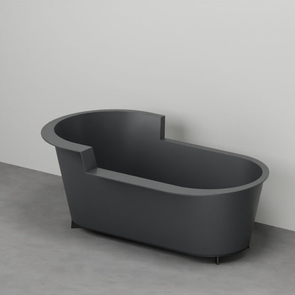 # VASCA DA BAGNO OFELIA IN SOLID SURFACE CON STRUTTURA - CERAMICA CIELO ideale per ambienti bagno moderni e ricercati