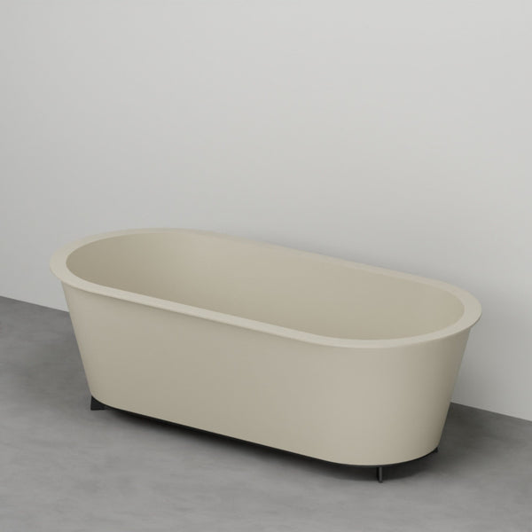 # VASCA DA BAGNO OTTAVIA IN SOLID SURFACE CON STRUTTURA - CERAMICA CIELO perfetta per il centro stanza nei bagni moderni