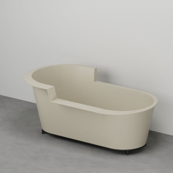 # VASCA DA BAGNO OFELIA IN SOLID SURFACE CON STRUTTURA - CERAMICA CIELO ideale per ambienti bagno moderni e ricercati