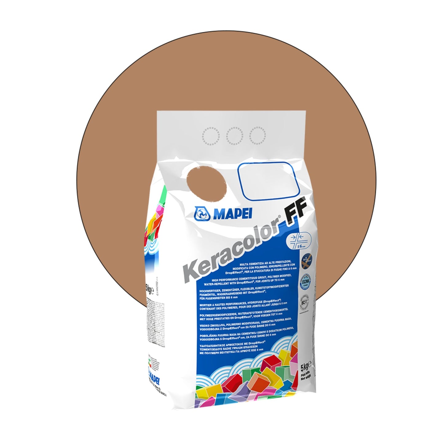 STUCCO KERACOLOR FF 5Kg - MAPEI malta cementizia per fughe resistenti all'umidità, antimuffa, idrorepellente