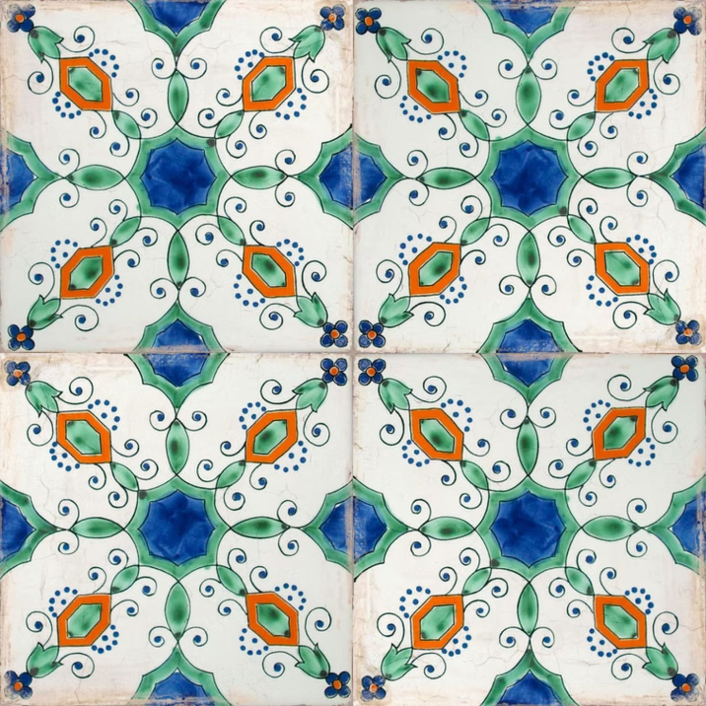 VIETRI SAVOIA ITALIA Piastrelle in gres porcellanato decorato effetto maioliche partenopee vivaci e artigianali per pavimenti e rivestimenti