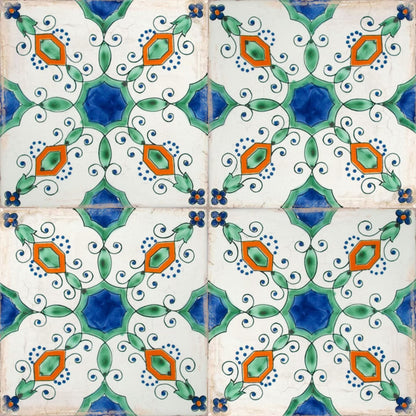 VIETRI SAVOIA ITALIA Piastrelle in gres porcellanato decorato effetto maioliche partenopee vivaci e artigianali per pavimenti e rivestimenti