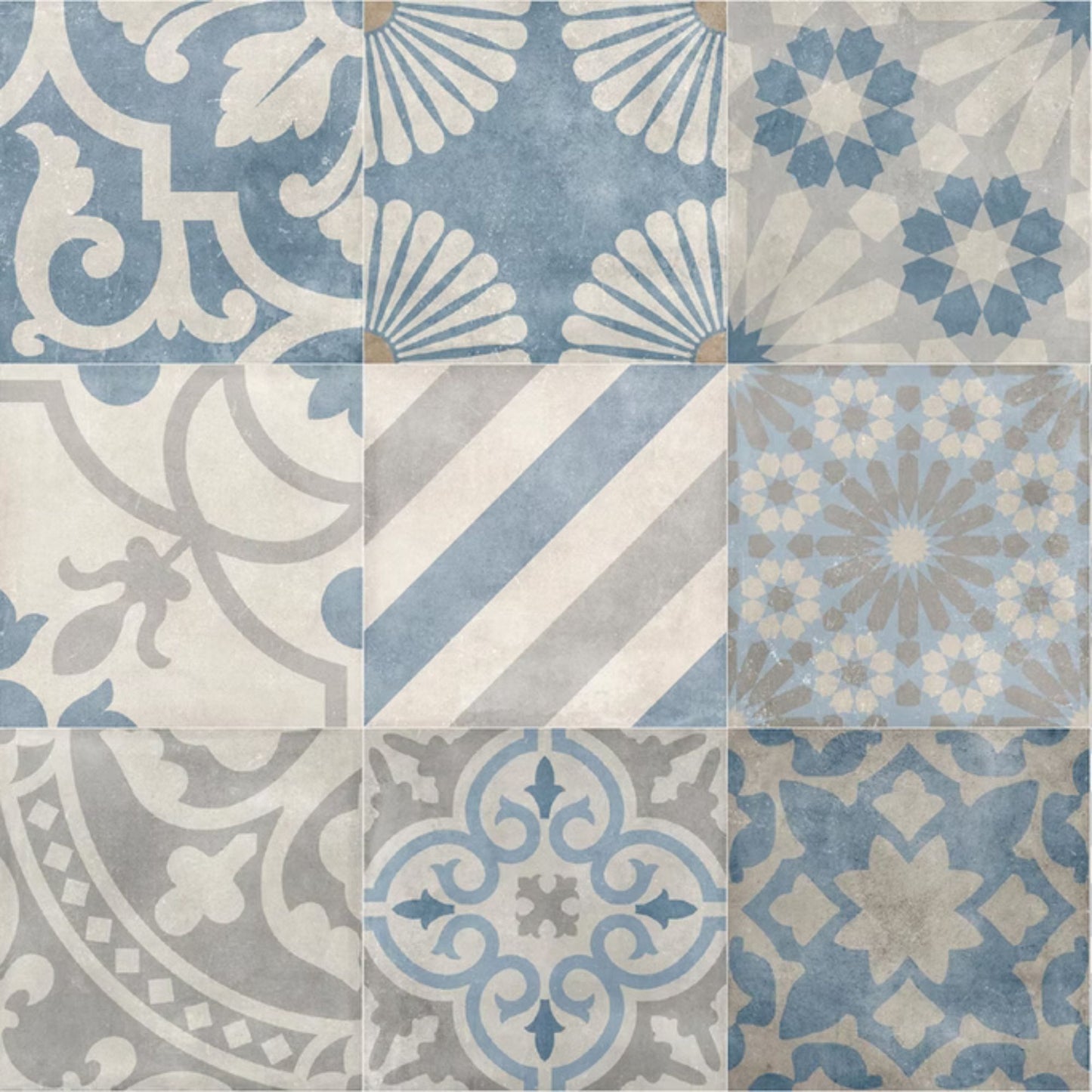 TALÈ SAVOIA ITALIA Piastrelle in gres porcellanato decorato effetto cementine vintage artigianali per pavimenti e rivestimenti d’interni