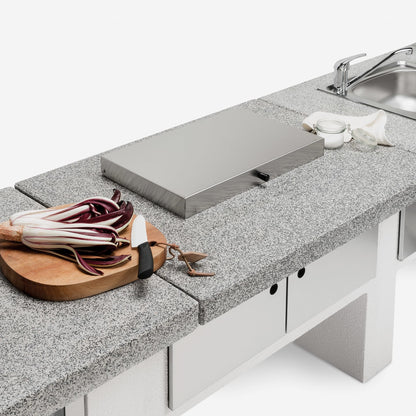 Modulo gas 2 fuochi 90 cucina da esterno Palazzetti Rosso