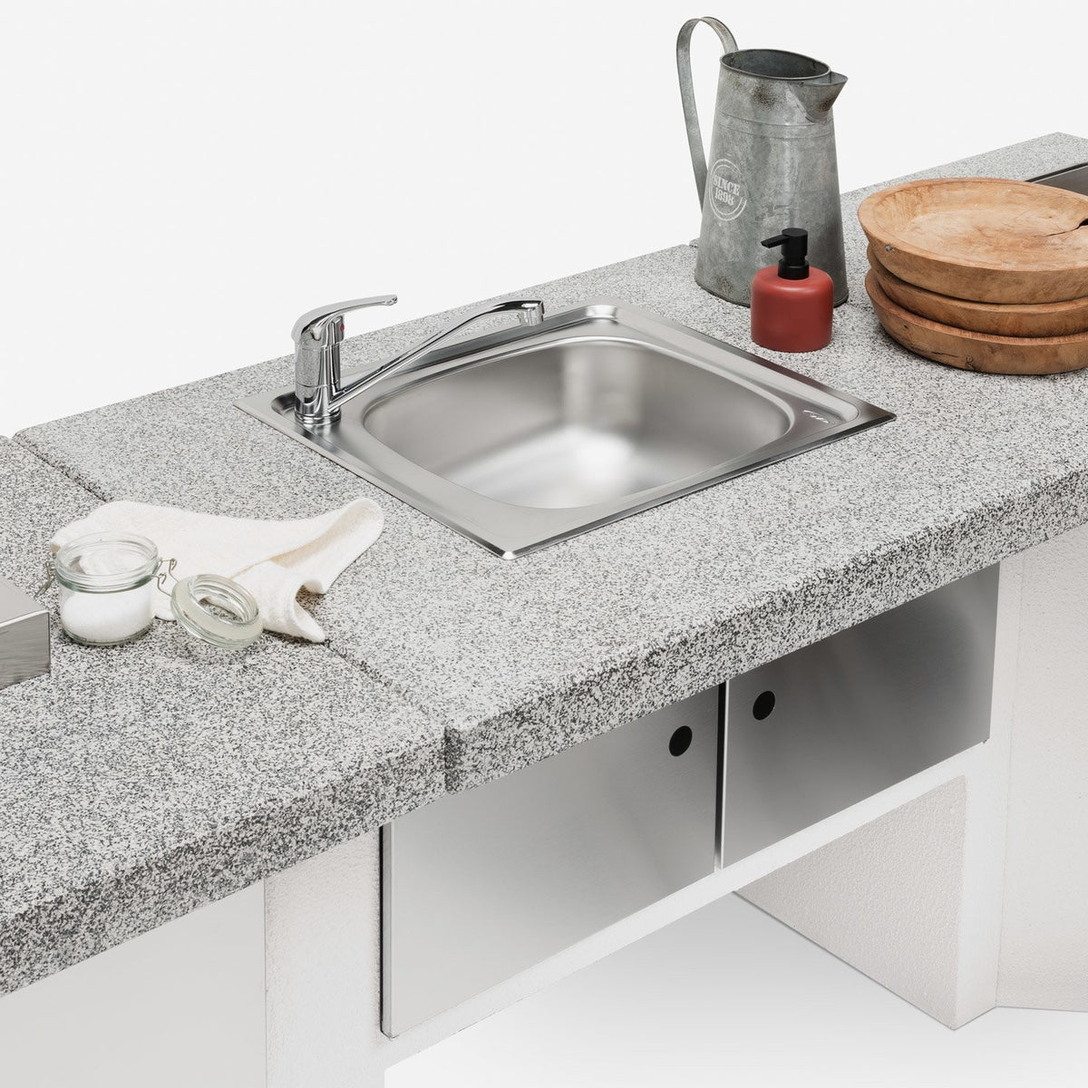 Modulo lavello 90 cucina da esterno Palazzetti Rosso